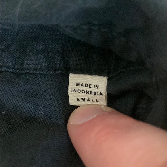 Buck Mason Black Button Down Shirt, Small - Picture 3 of 9